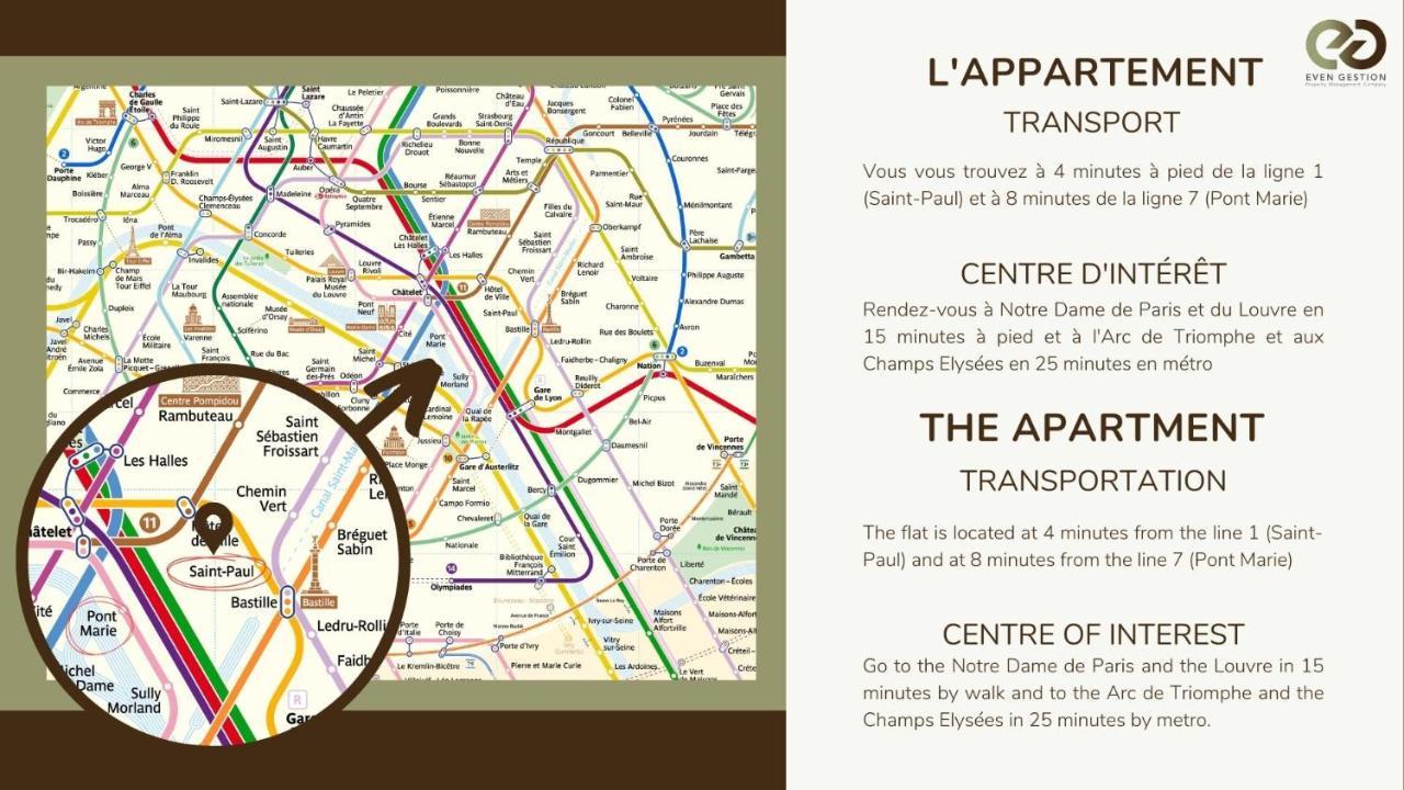 Appartement New&Renovated Cosy Flat In The Marais !!! 4Pers à Paris Extérieur photo